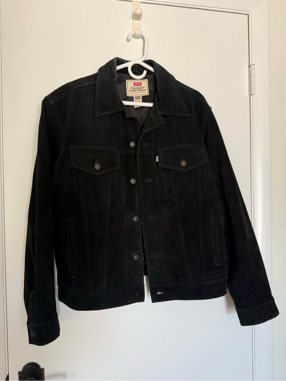 Levi's Black Real Suede Trucker Jacket